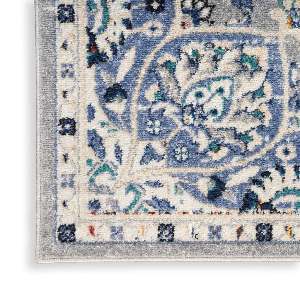 Nourison Home Passion PSN22 Grey Beige Indoor Runner - Transitional Power Loomed Machine Made Medium Pile