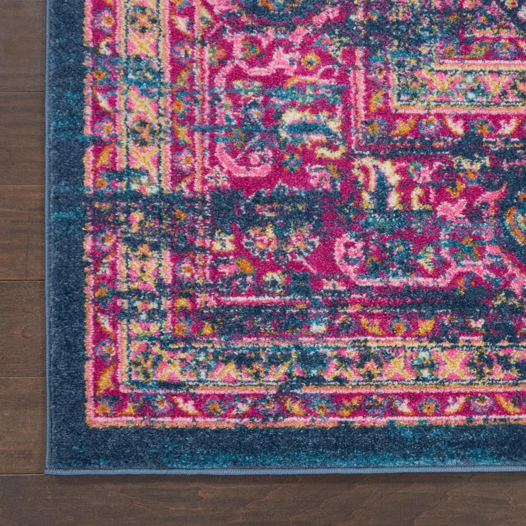 Nourison Home Passion PSN03 Blue Indoor Runner - Bohemian Power Loomed Machine Made Medium Pile