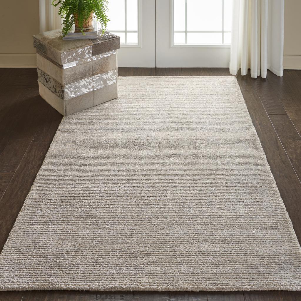 Nourison Home Weston WES01 Beige Indoor Rectangle Area Rug - Modern Tufted Handmade Medium Pile