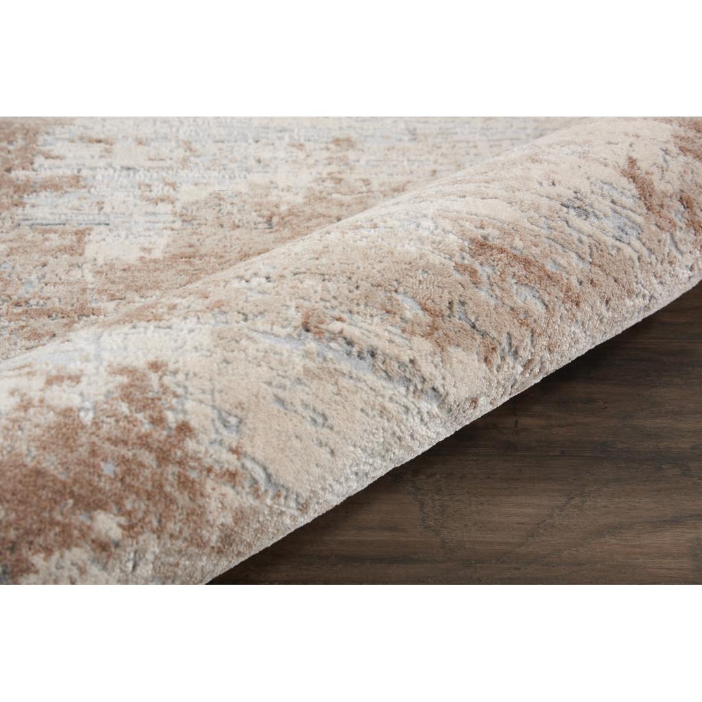 Nourison Home Rustic Textures RUS03 Beige Indoor Round Area Rug - Modern Power Loomed Machine Made Medium Pile