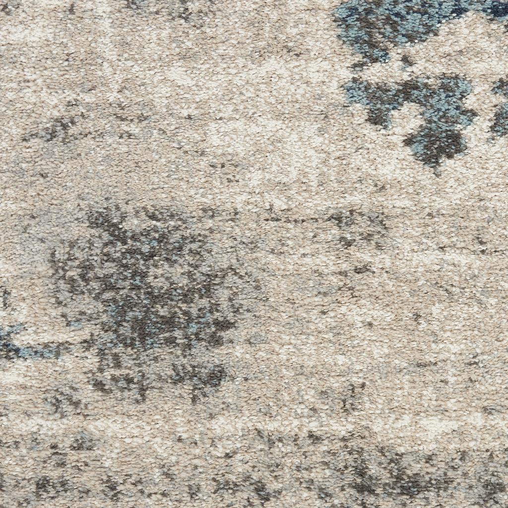 Nourison Home American Manor AMR04 Ivory Blue Indoor Rectangle Area Rug - Modern Power Loomed Machine Made Medium Pile