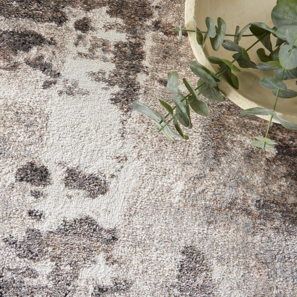 Nourison Home American Manor AMR04 Ivory/Mocha Indoor Rectangle Area Rug - Modern Power Loomed Machine Made Medium Pile