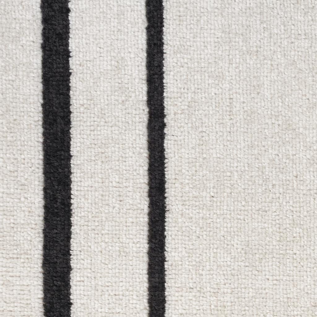 Nourison Home Nourison Essentials NRE02 Ivory Black Ivory/Black Indoor/Outdoor Runner - Contemporary Power Loomed Machine Made Low Pile