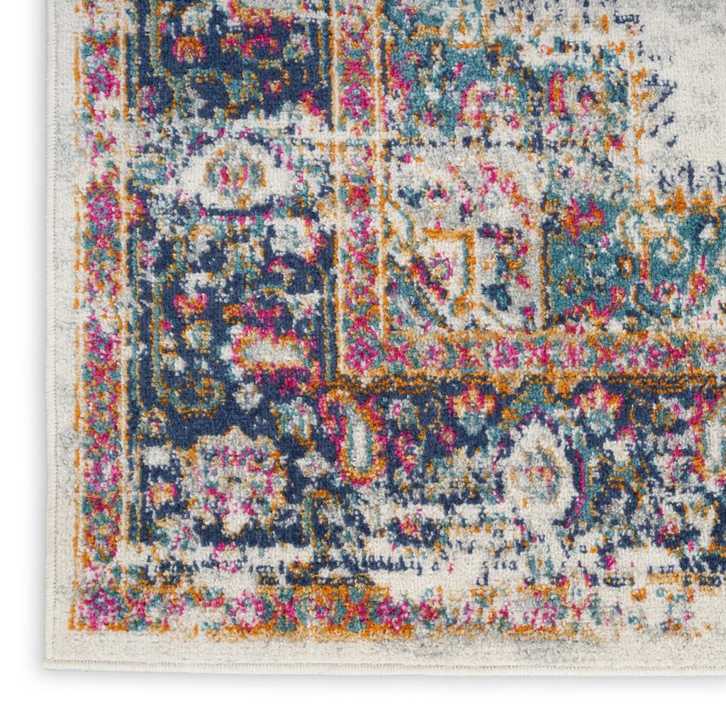 Nourison Home Passion PSN03 Ivory Blue Indoor Runner - Vintage Power Loomed Machine Made Medium Pile