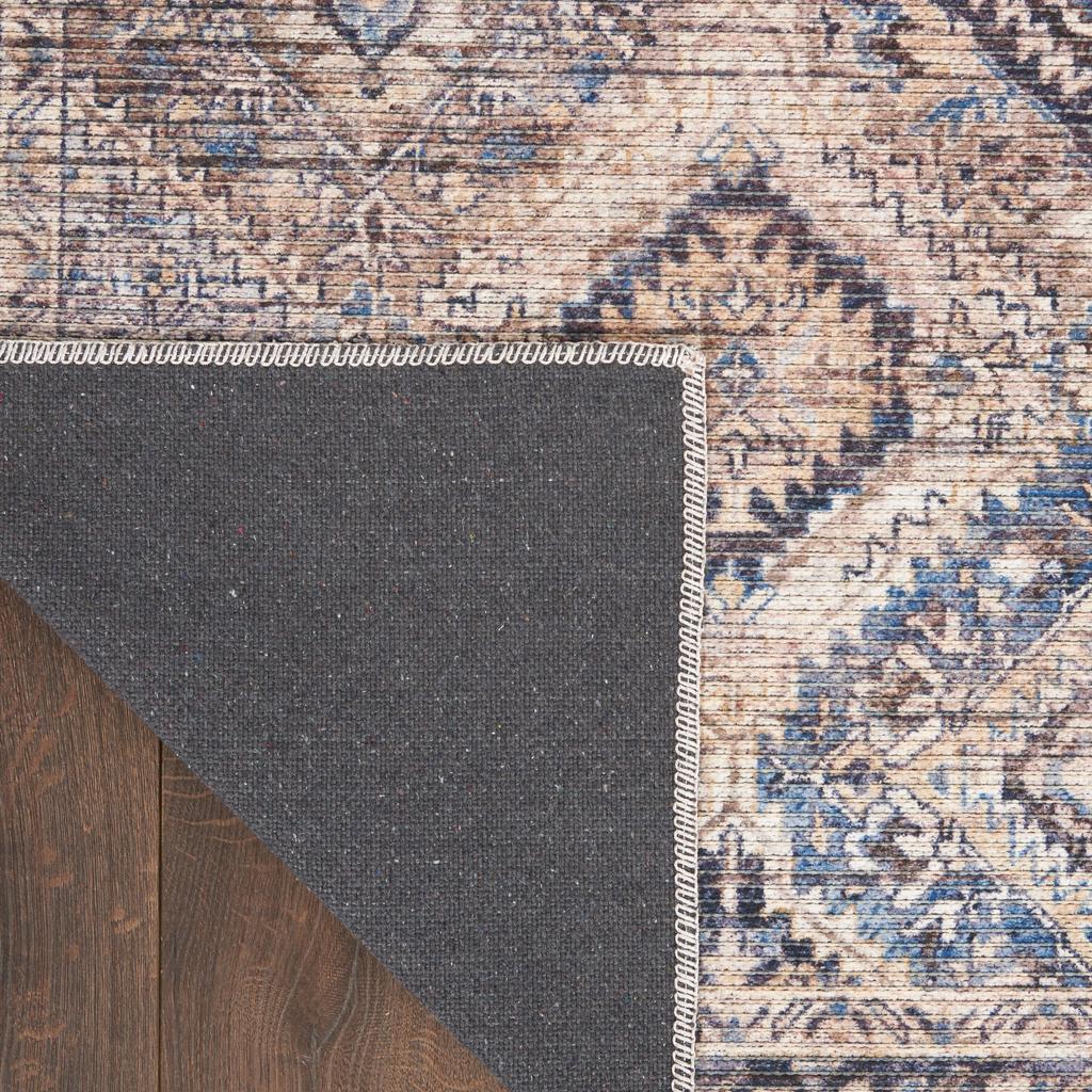 Nourison Home New Concept Washables SR103 Ivory Latte Indoor Rectangle Area Rug - Vintage Machine Woven Machine Made Low Pile