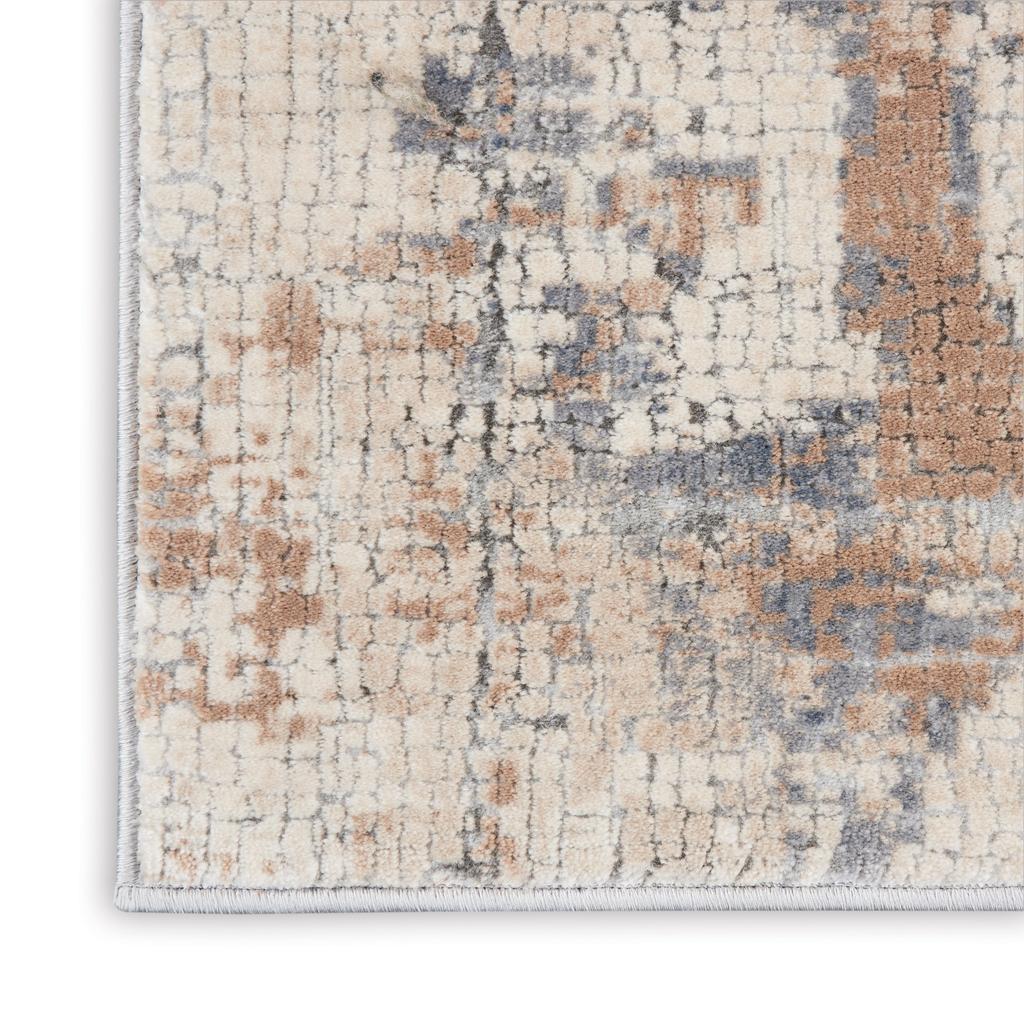 Nourison Home Rustic Textures RUS06 Beige Grey Indoor Runner - Modern Power Loomed Machine Made Medium Pile