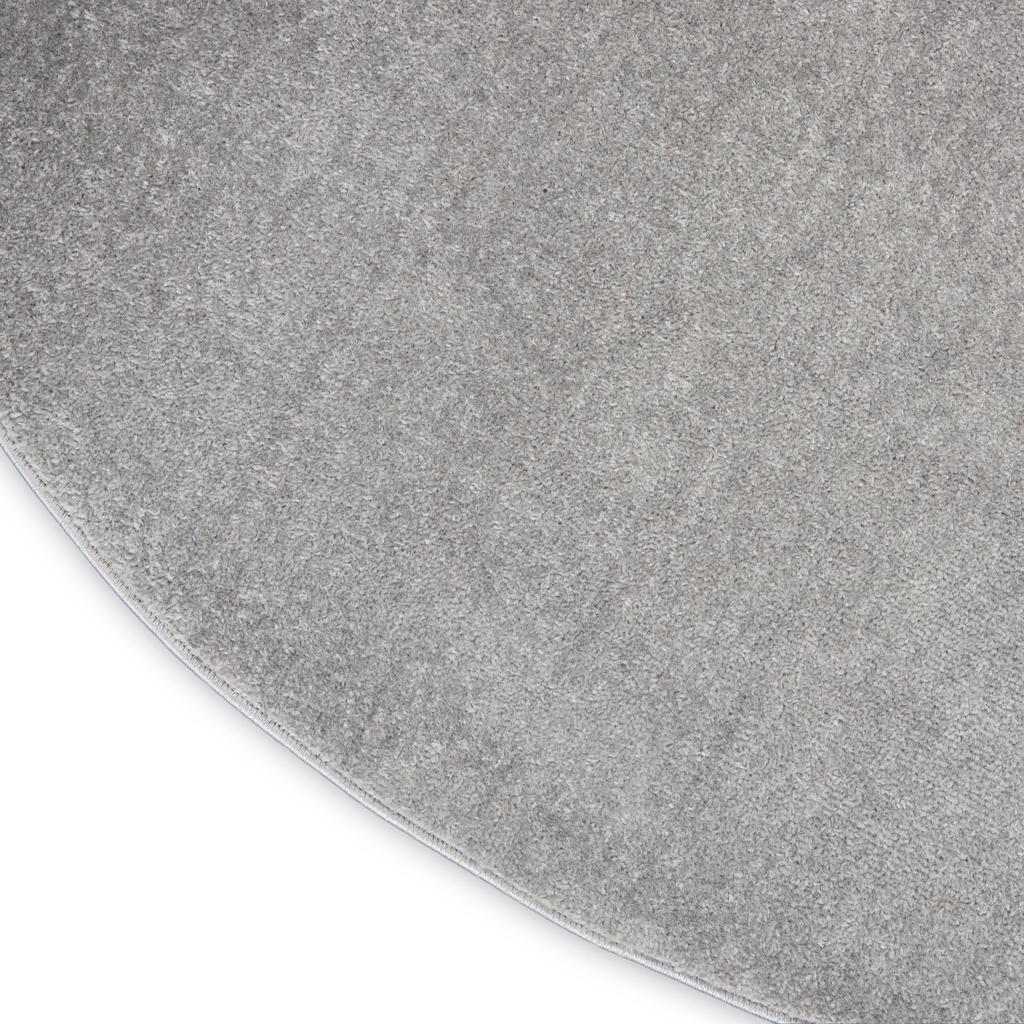 Nourison Home Nourison Essentials NRE01 Silver Grey Indoor/Outdoor Round Area Rug - Outdoor Power Loomed Machine Made Low Pile