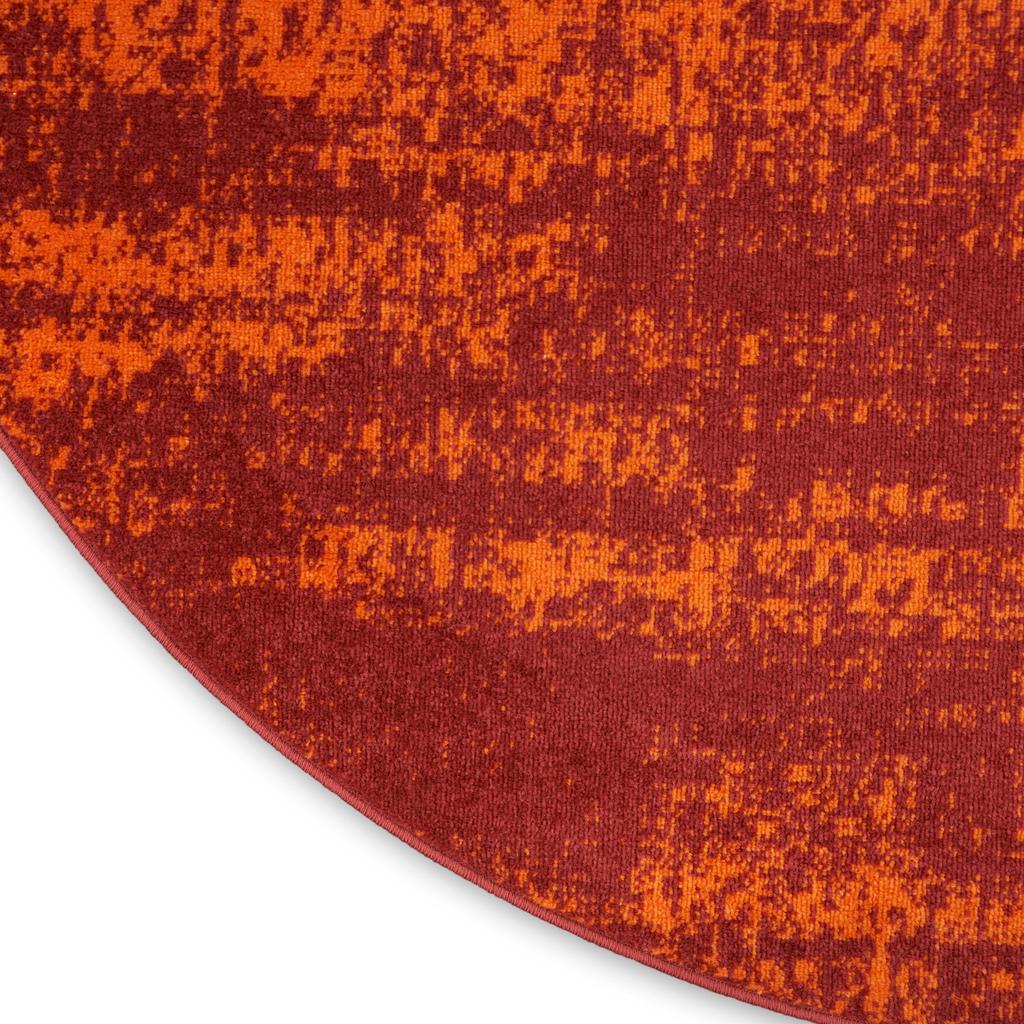 Nourison Home Nourison Essentials NRE03 Red Indoor/Outdoor Round Area Rug - Modern Power Loomed Machine Made Low Pile