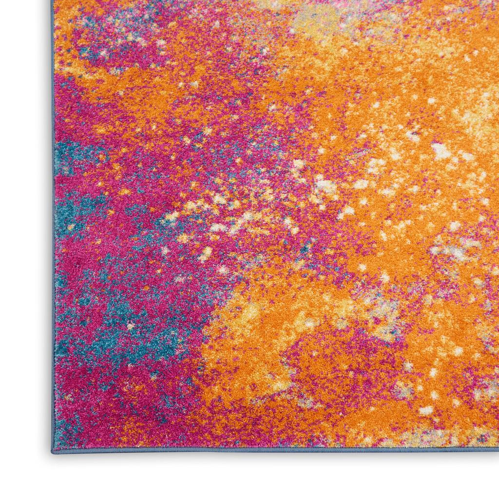 Nourison Home Passion PSN10 Multicolor Sunburst Indoor Runner - Modern Power Loomed Machine Made Medium Pile