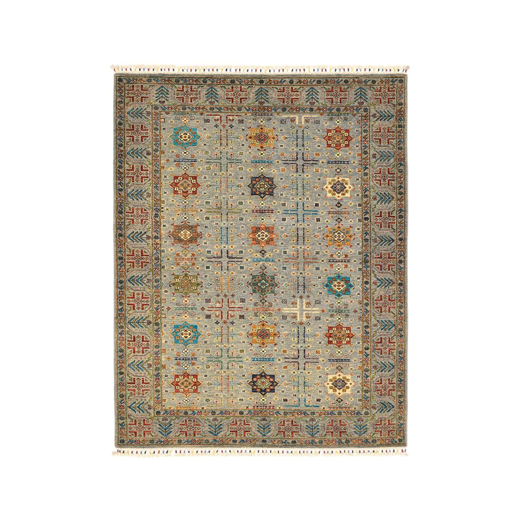 Momeni Sultana 5&#39;-9&quot; X 7&#39;-9&quot; Vintage Hand Knotted Low Pile Area Rug - Traditional Rug Made of 100% Wool with Multicolor Floral Design