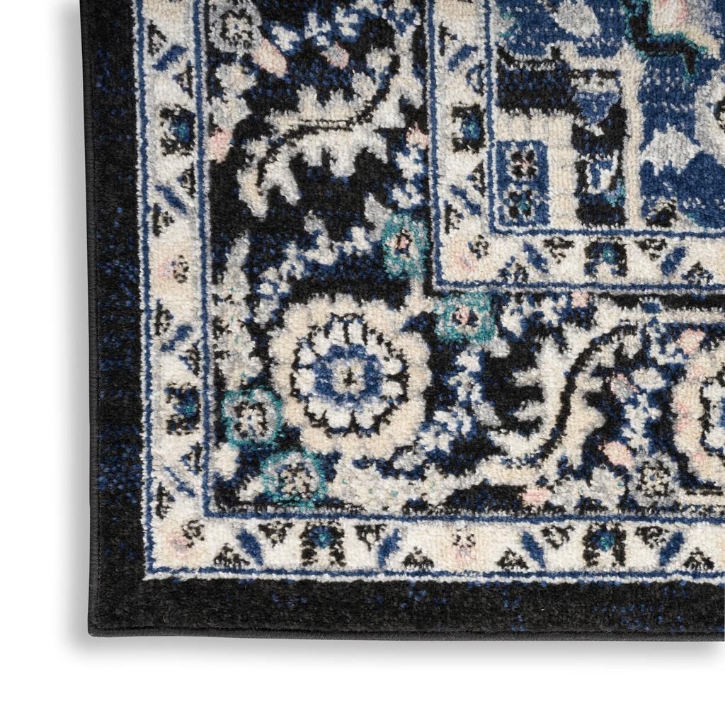 Nourison Home Passion PSN33 Black Ivory Indoor Runner - Bohemian Power Loomed Machine Made Medium Pile