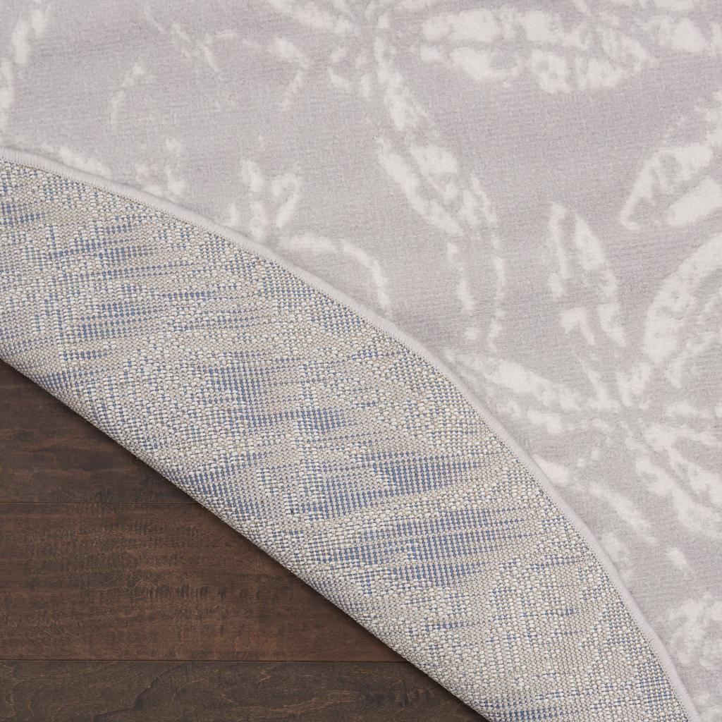 Nourison Home Whimsicle WHS05 Grey Indoor Round Area Rug - Farmhouse Power Loomed Machine Made Low Pile