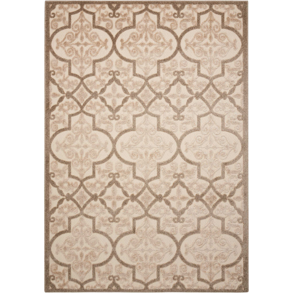 Nourison Home Aloha ALH14 Brown Rectangle Area Rug - Premium Stain-Resistant Machine Made Bohemian Rug-