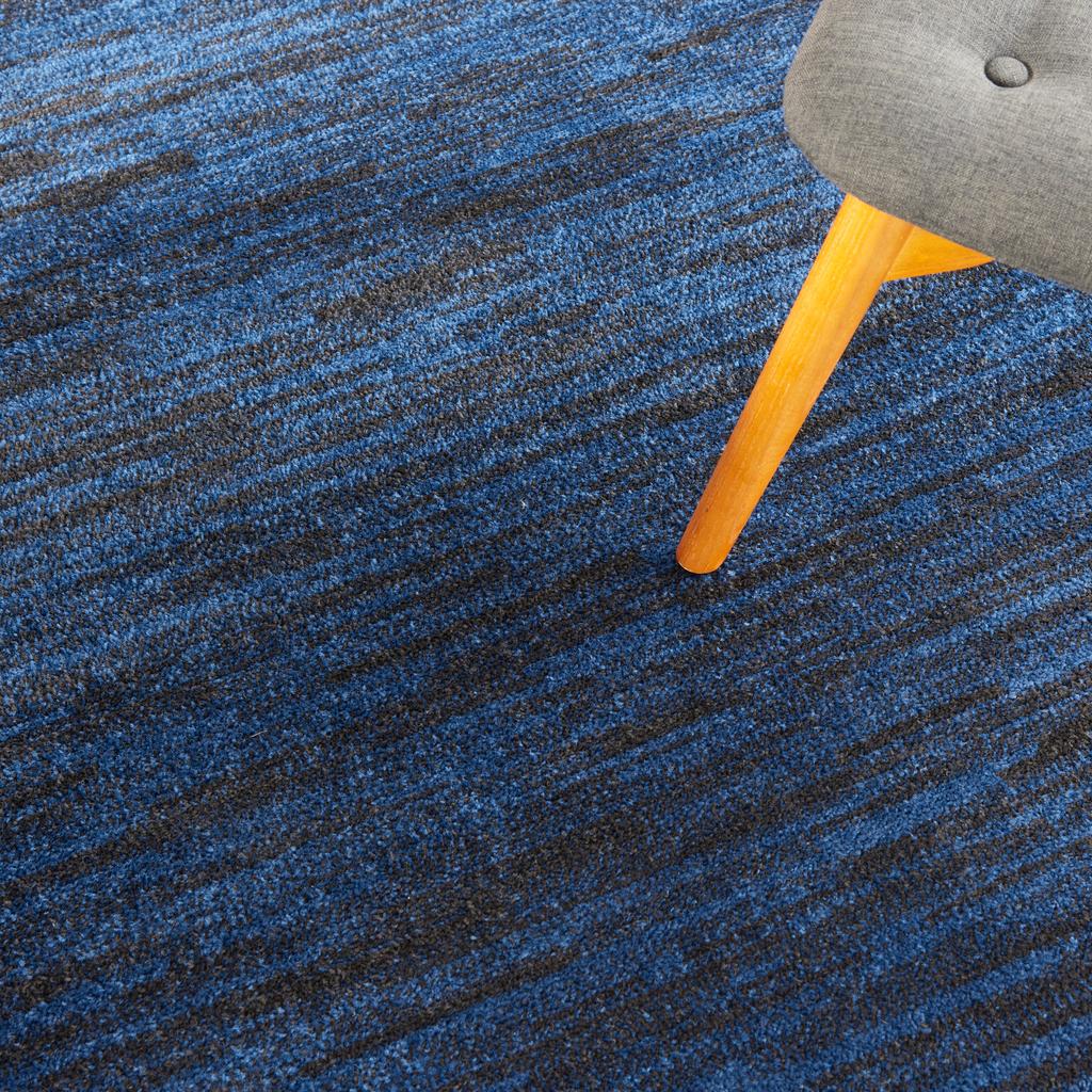 Nourison Home Nourison Essentials NRE01 Midnight Blue Indoor/Outdoor Round Area Rug - Outdoor Power Loomed Machine Made Low Pile