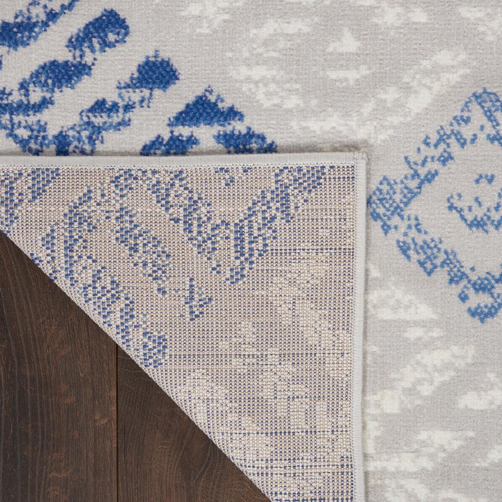 Nourison Home Whimsicle WHS18 Grey Blue Indoor Rectangle Area Rug - Bohemian Power Loomed Machine Made Low Pile