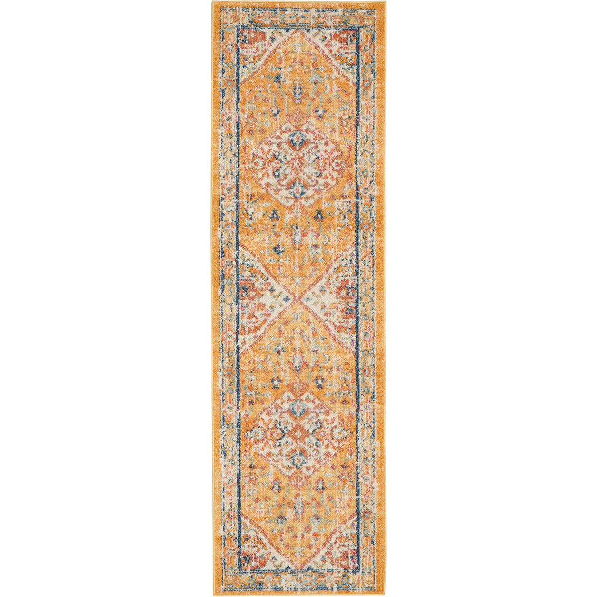 Nourison Home Passion PSN23 Ivory Yellow Indoor Runner - Bohemian Power Loomed Machine Made Medium Pile