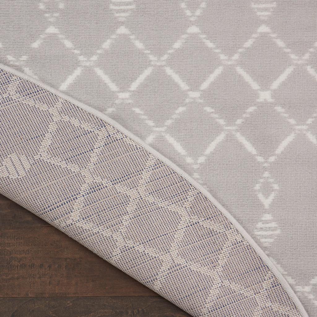 Nourison Home Whimsicle WHS02 Grey Indoor Round Area Rug - Bohemian Power Loomed Machine Made Low Pile