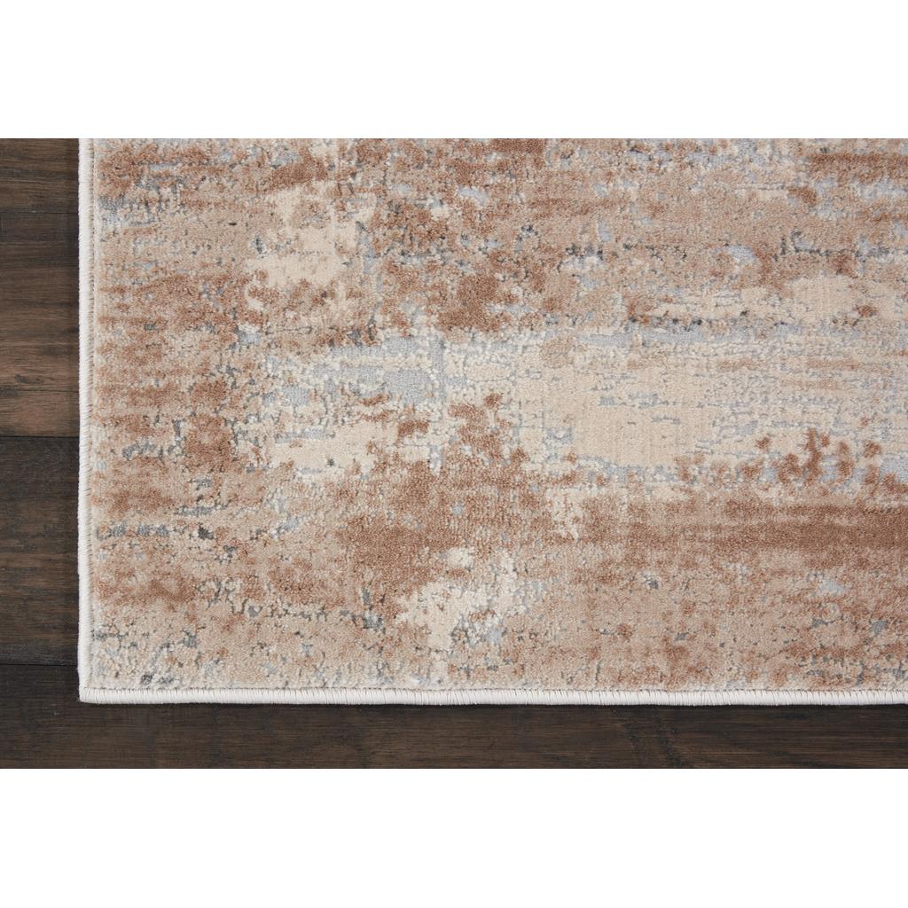 Nourison Home Rustic Textures RUS03 Beige Indoor Runner - Modern Power Loomed Machine Made Medium Pile