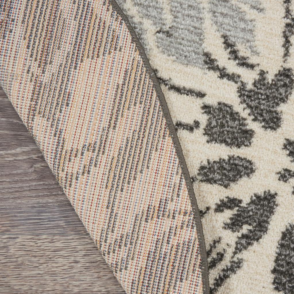 Nourison Home Passion PSN17 Charcoal Blue Indoor Round Area Rug - Contemporary Power Loomed Machine Made Medium Pile