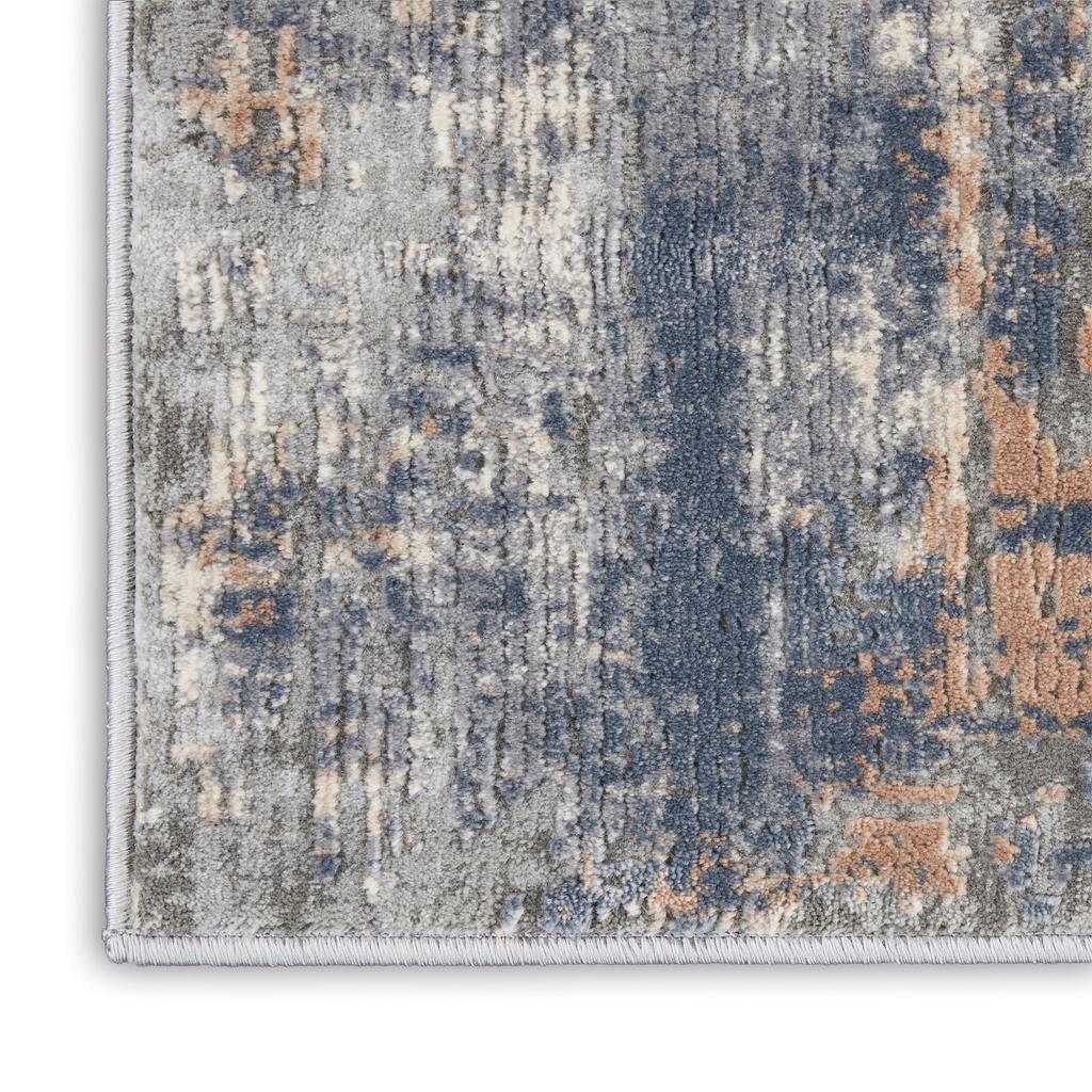 Nourison Home Rustic Textures RUS01 Grey and Beige Grey Beige Indoor Runner - Modern Power Loomed Machine Made Medium Pile