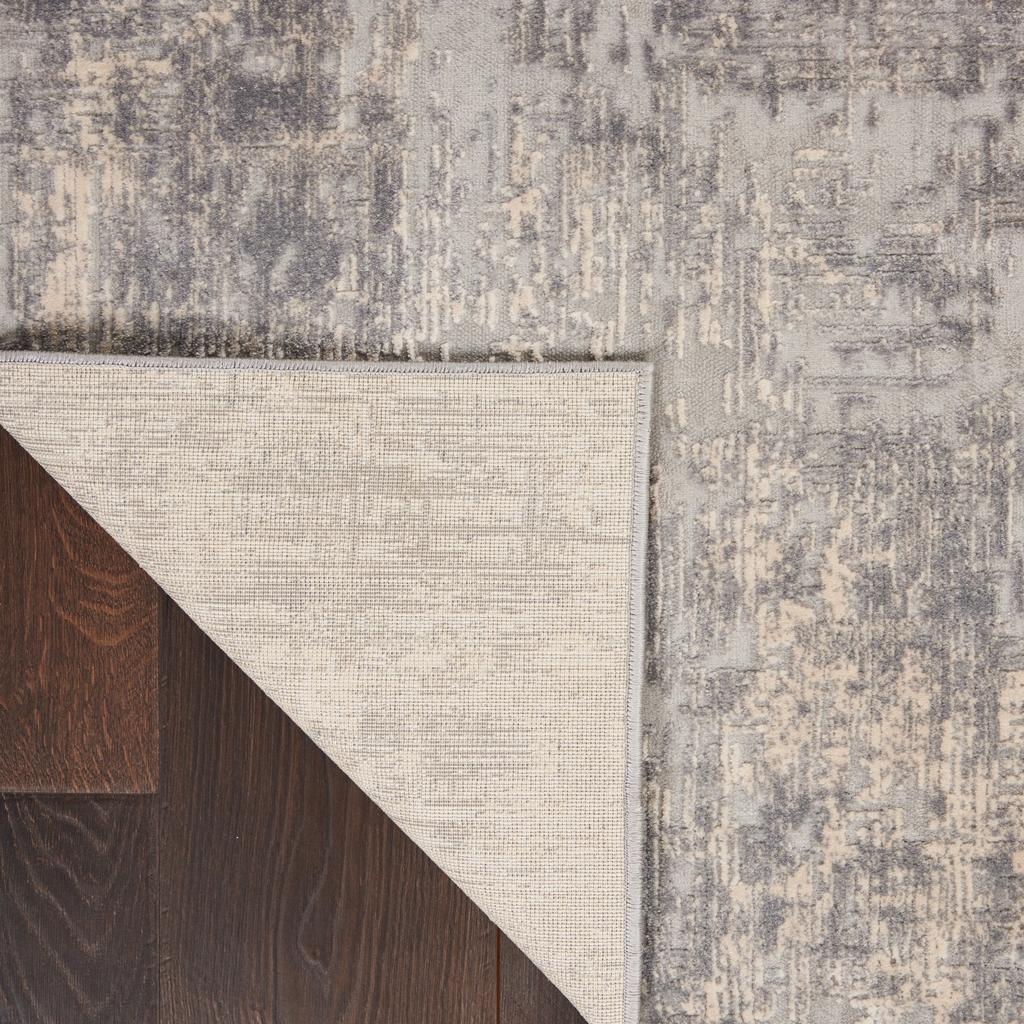 Nourison Home Rustic Textures RUS01 Ivory Silver Ivory/Silver Indoor Runner - Modern Power Loomed Machine Made Medium Pile