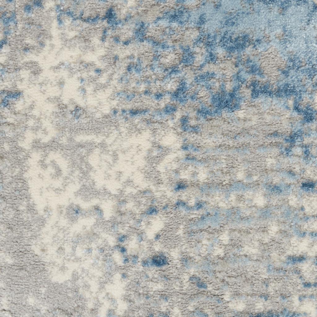 Nourison Home Solace SLA02 Ivory Grey Blue Ivory/Grey/Blue Indoor Runner - Modern Power Loomed Machine Made Low Pile