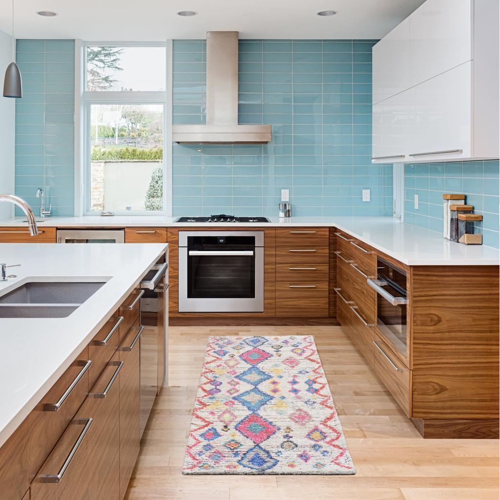 Nourison Home Rosedale RDL20 Yellow Yellow 605 Indoor Runner - Bohemian Power Loomed Machine Made High Pile