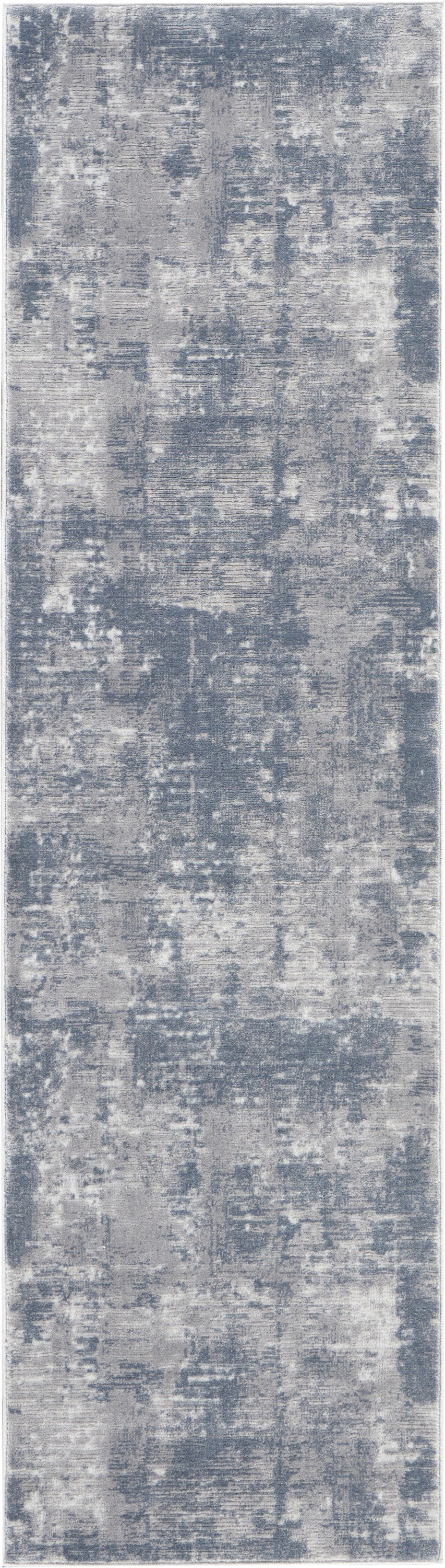 Nourison Home Rustic Textures RUS05 Grey Indoor Runner - Modern Power Loomed Machine Made Medium Pile