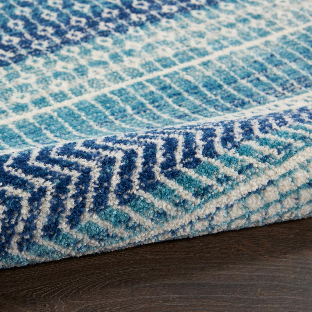 Nourison Home Passion PSN26 Navy Blue Indoor Runner - Bohemian Power Loomed Machine Made Medium Pile