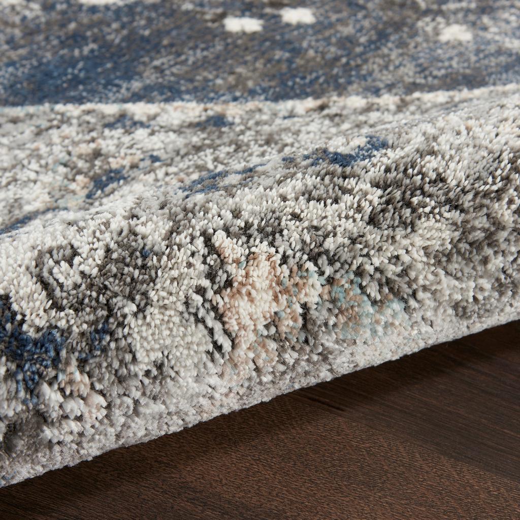 Nourison Home American Manor AMR02 Blue Indoor Runner - Farmhouse Power Loomed Machine Made Medium Pile