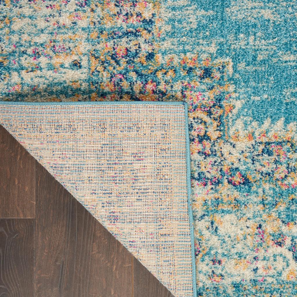 Nourison Home Passion PSN03 Light Blue Indoor Runner - Bohemian Power Loomed Machine Made Medium Pile