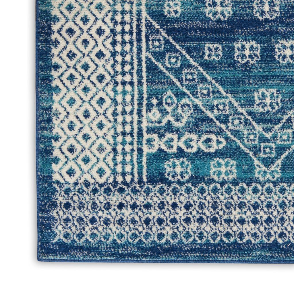Nourison Home Passion PSN27 Navy Blue Indoor Runner - Bohemian Power Loomed Machine Made Medium Pile