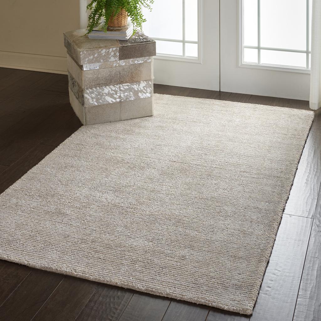 Nourison Home Weston WES01 Beige Indoor Rectangle Area Rug - Modern Tufted Handmade Medium Pile