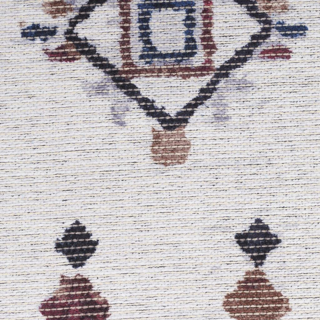 Nourison Home New Concept Washables SR108 Ivory Multicolor Indoor Rectangle Area Rug - Bohemian Machine Woven Machine Made Low Pile