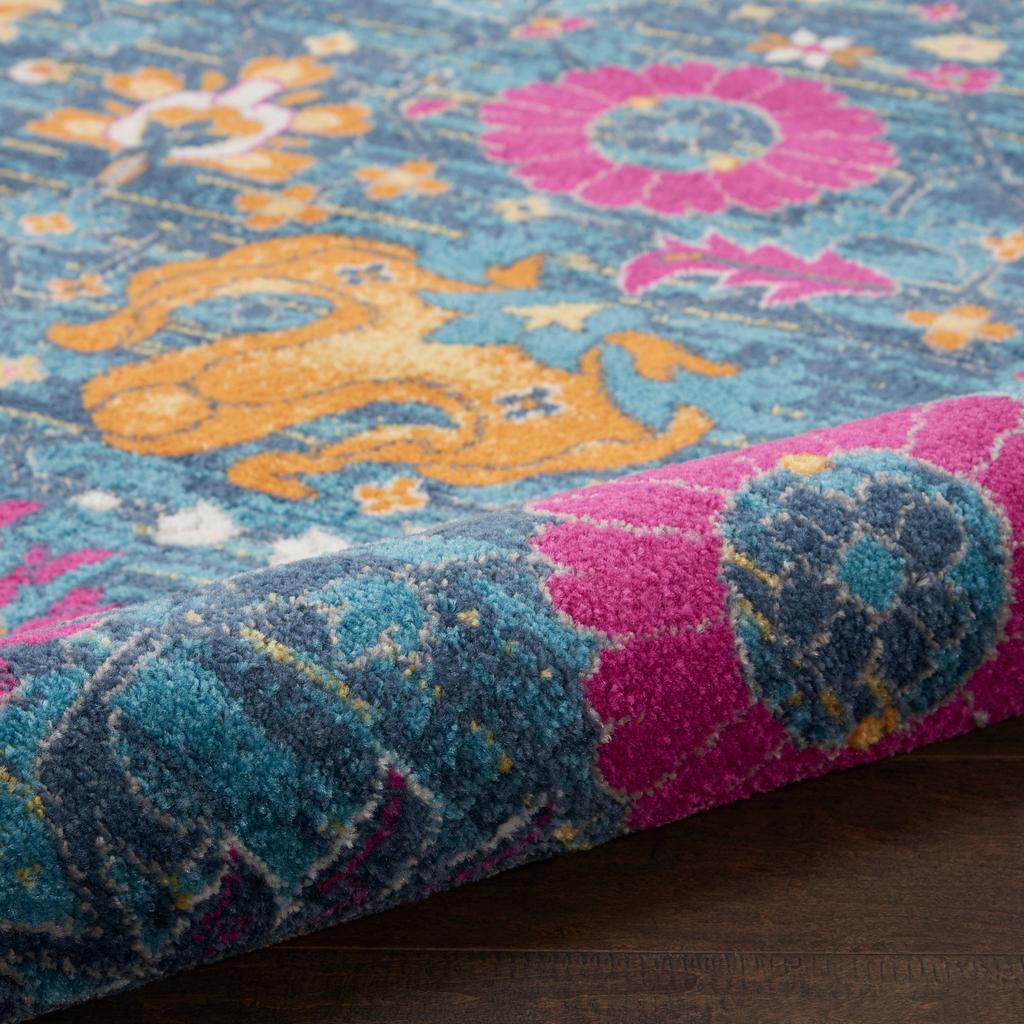 Nourison Home Passion PSN01 Denim Indoor Runner - Bohemian Power Loomed Machine Made Medium Pile