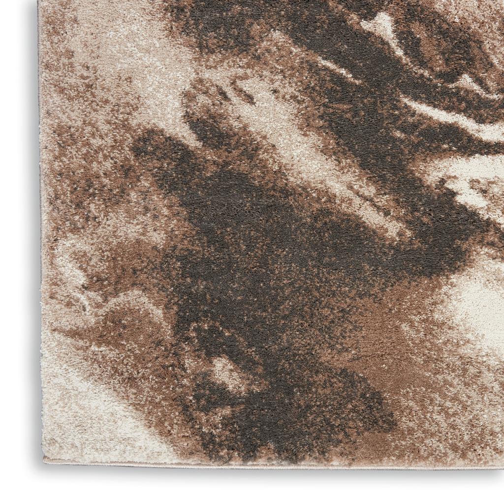 Nourison Home American Manor AMR03 Ivory/Mocha Ivory Mocha Indoor Rectangle Area Rug - Modern Power Loomed Machine Made Medium Pile