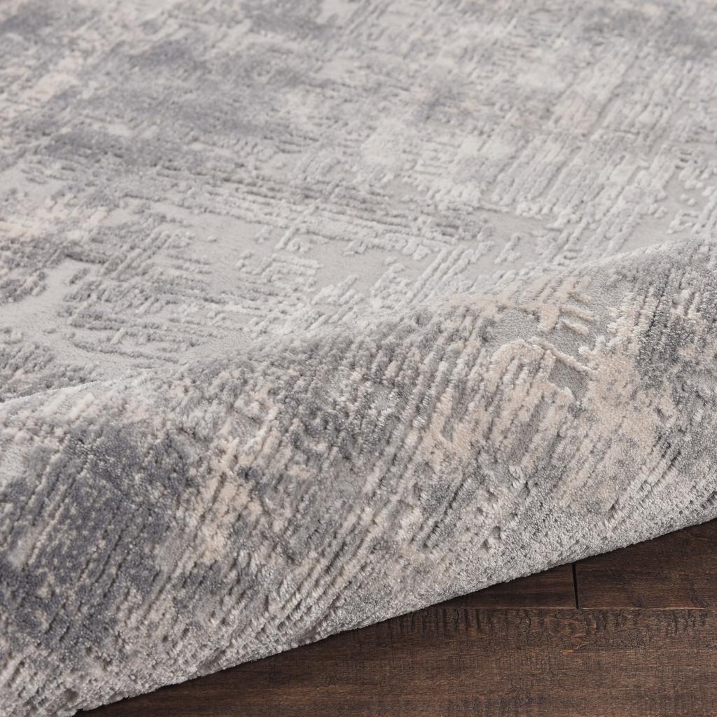 Nourison Home Rustic Textures RUS01 Ivory Silver Ivory/Silver Indoor Runner - Modern Power Loomed Machine Made Medium Pile