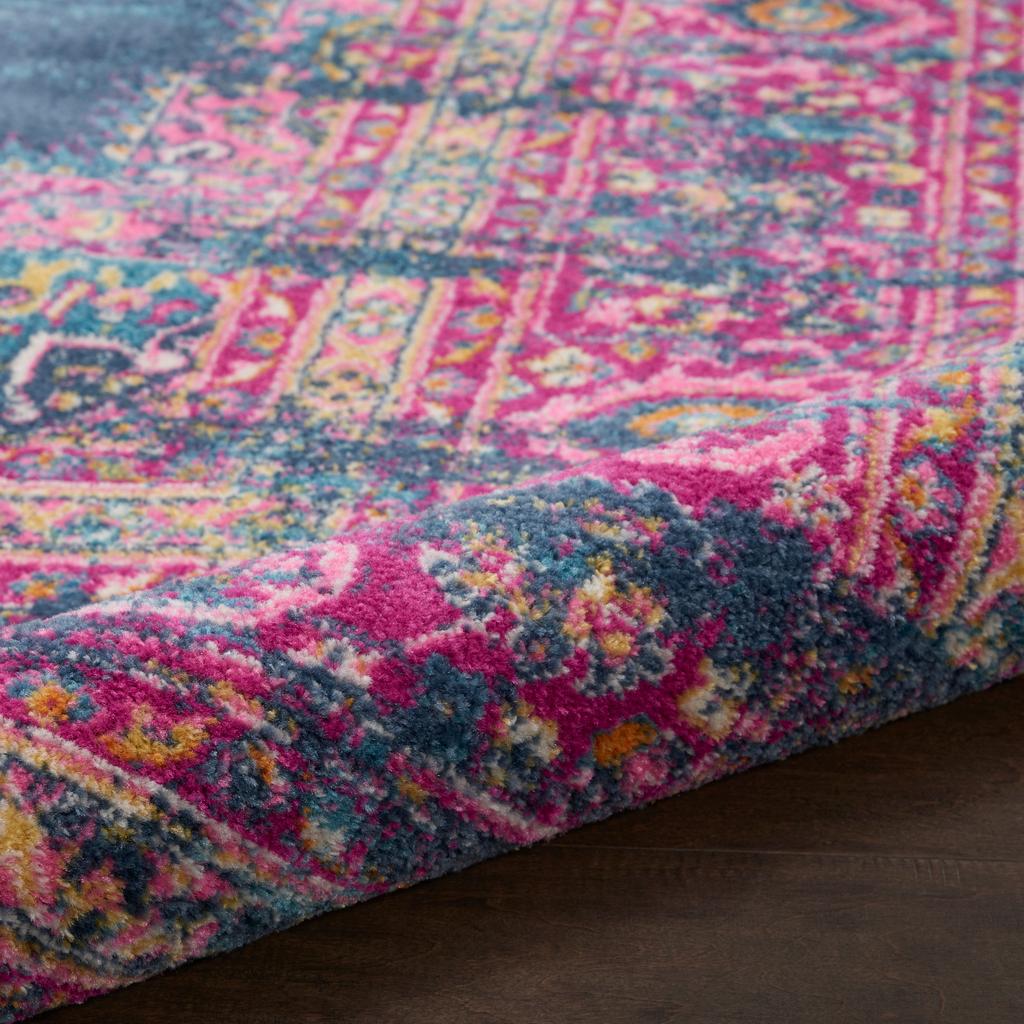 Nourison Home Passion PSN03 Blue Indoor Runner - Bohemian Power Loomed Machine Made Medium Pile