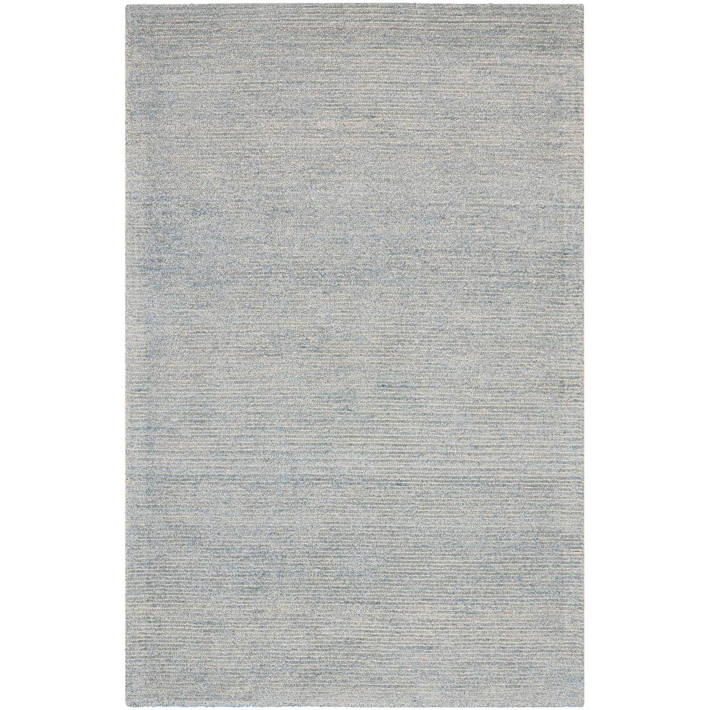 Nourison Home Weston WES01 Light Blue Indoor Rectangle Area Rug - Modern Tufted Handmade Medium Pile
