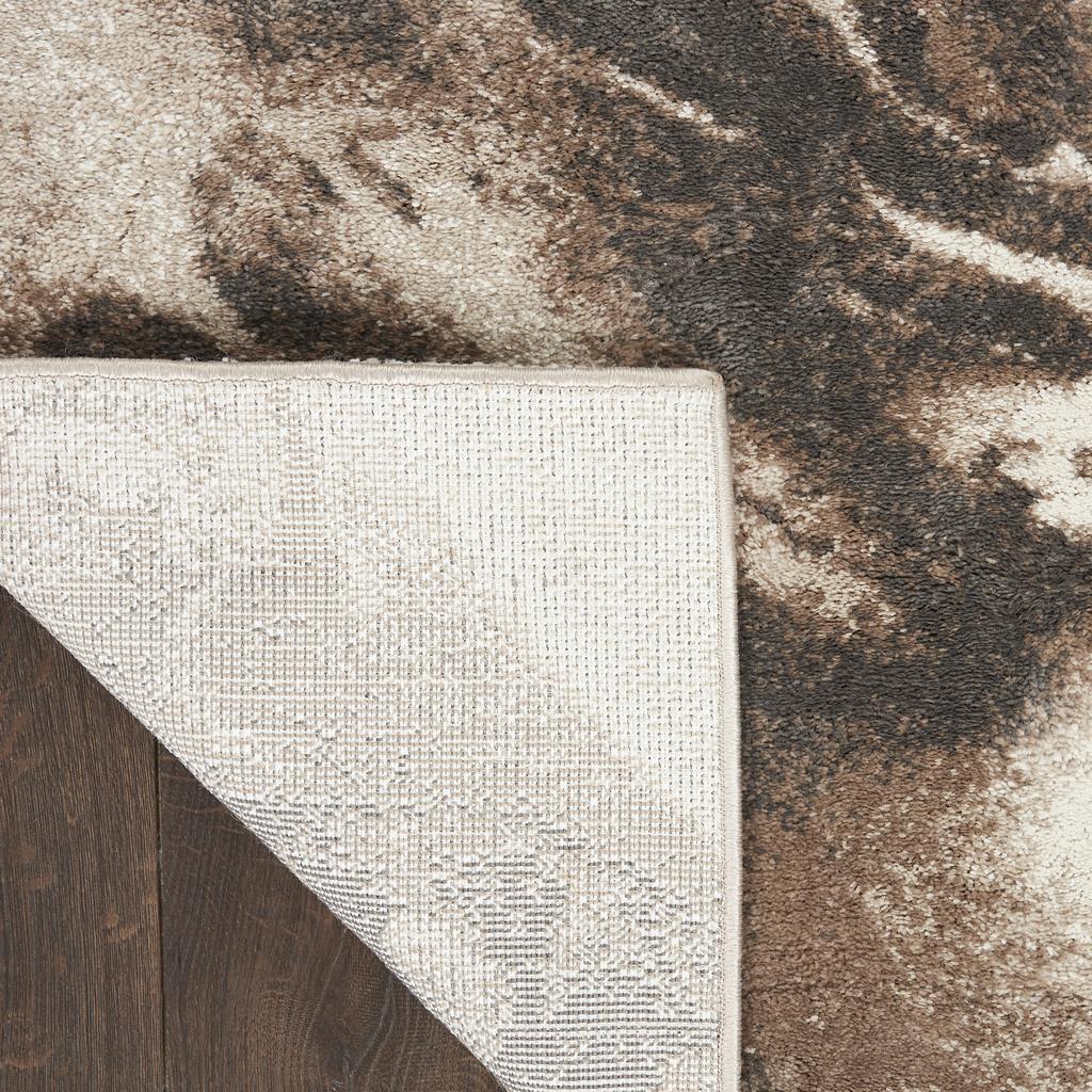 Nourison Home American Manor AMR03 Ivory/Mocha Ivory Mocha Indoor Runner - Modern Power Loomed Machine Made Medium Pile