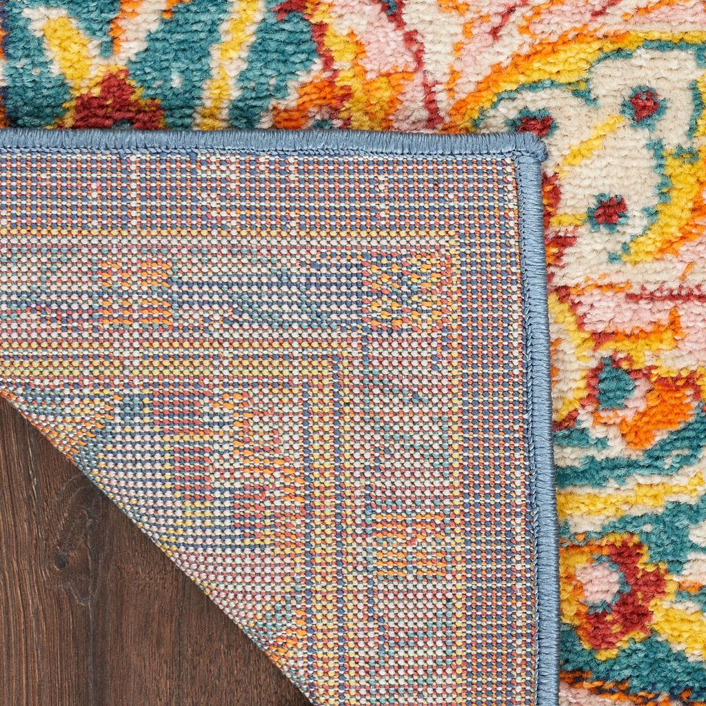 Nourison Home Passion PSN22 Navy Multicolor Indoor Runner - Transitional Power Loomed Machine Made Medium Pile