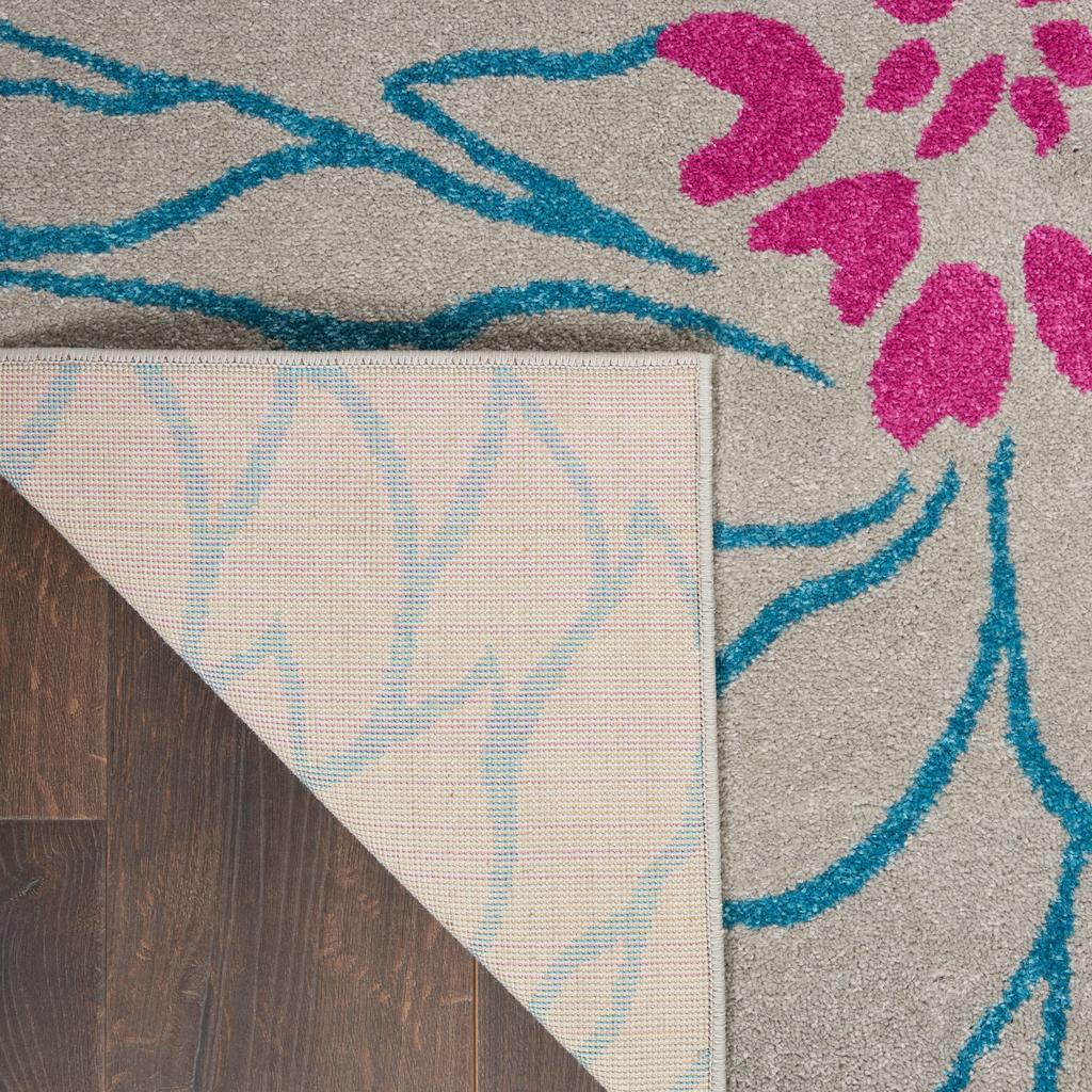 Nourison Home Passion PSN17 Pink and Grey Grey Indoor Runner - Contemporary Power Loomed Machine Made Medium Pile