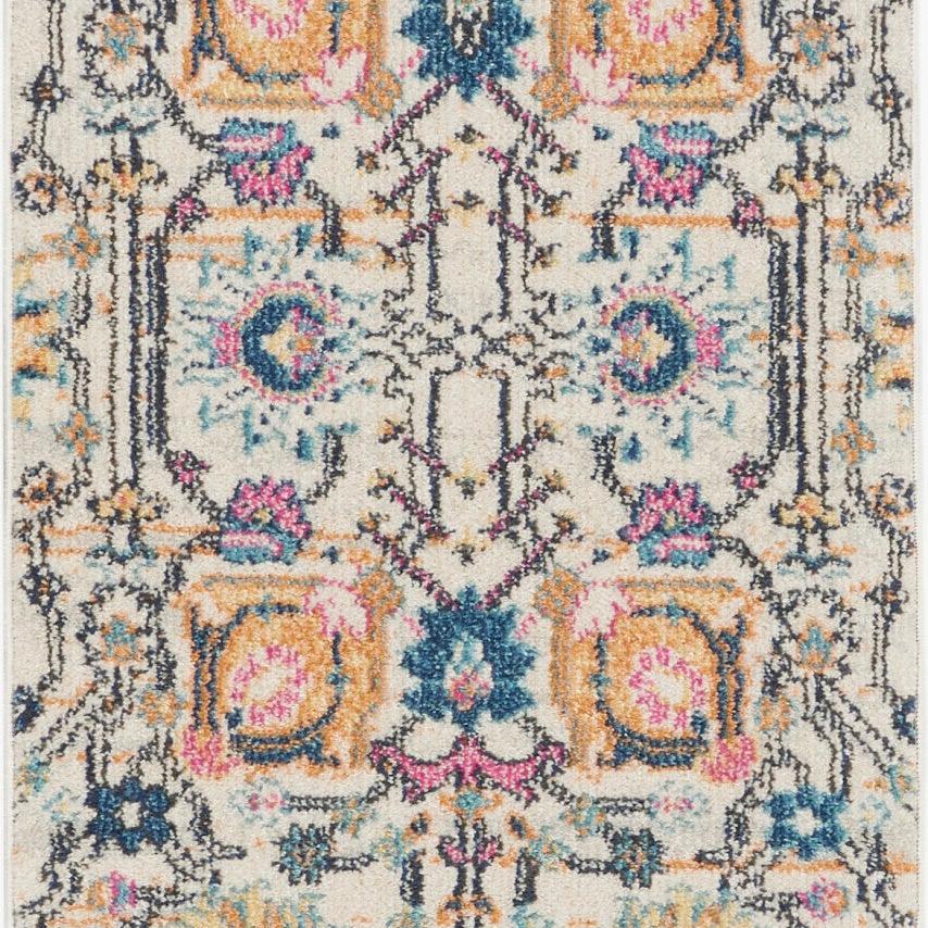 Nourison Home Passion PSN01 Ivory Multicolor Indoor Runner - Bohemian Power Loomed Machine Made Medium Pile