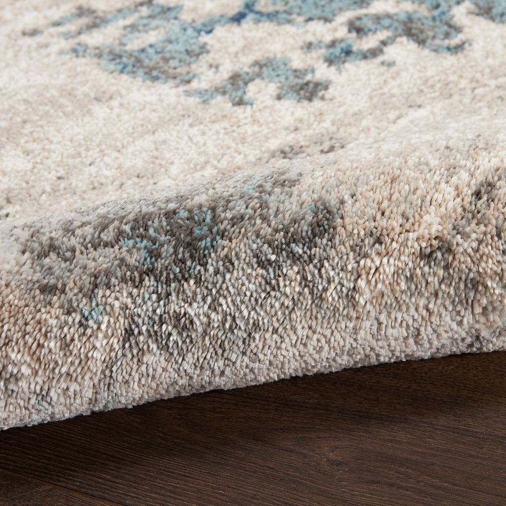 Nourison Home American Manor AMR04 Ivory Blue Indoor Runner - Modern Power Loomed Machine Made Medium Pile