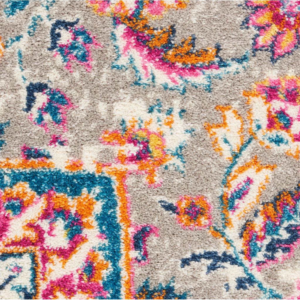 Nourison Home Passion PSN22 Grey Multicolor Indoor Runner - Transitional Power Loomed Machine Made Medium Pile