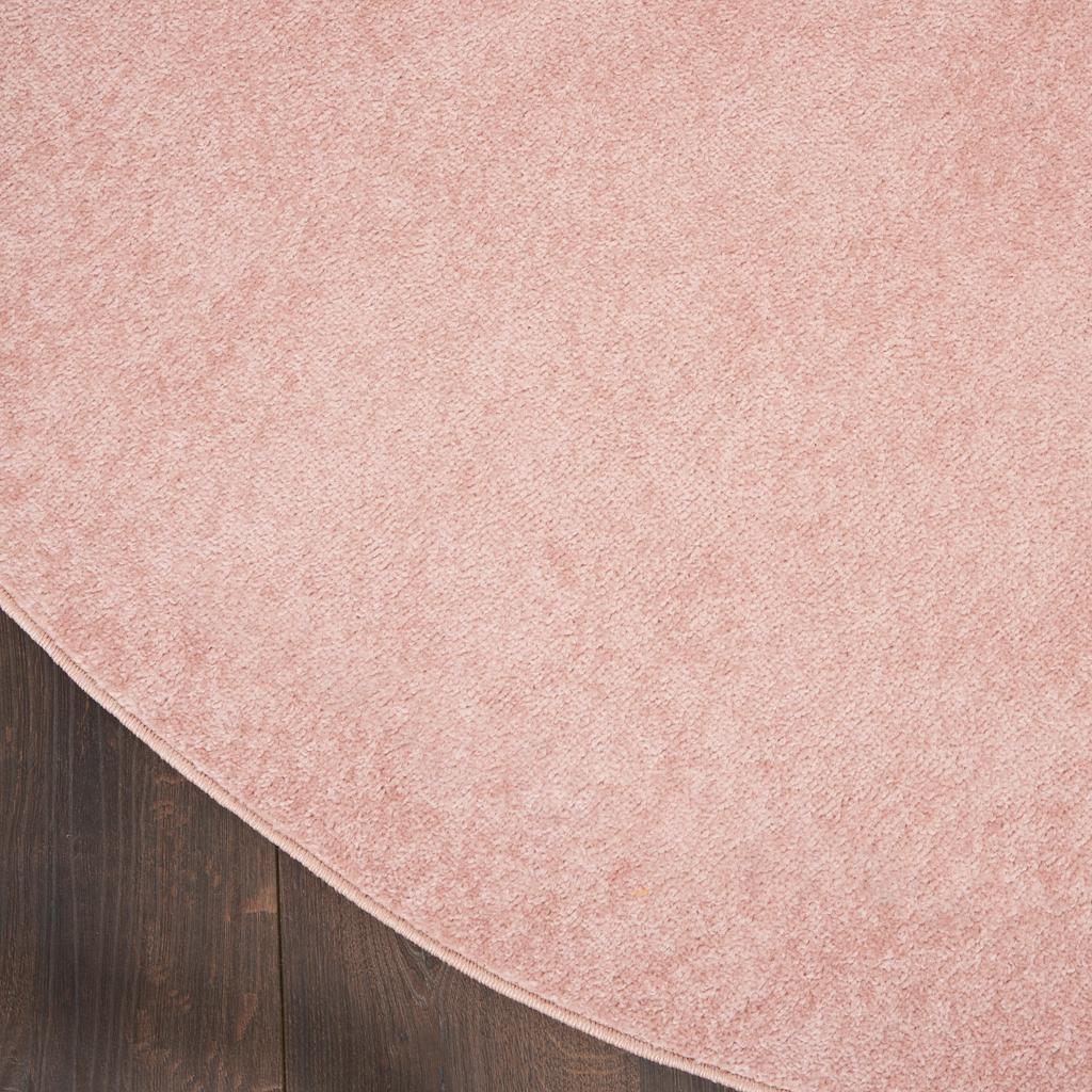 Nourison Home Nourison Essentials NRE01 Pink Indoor/Outdoor Round Area Rug - Outdoor Power Loomed Machine Made Low Pile
