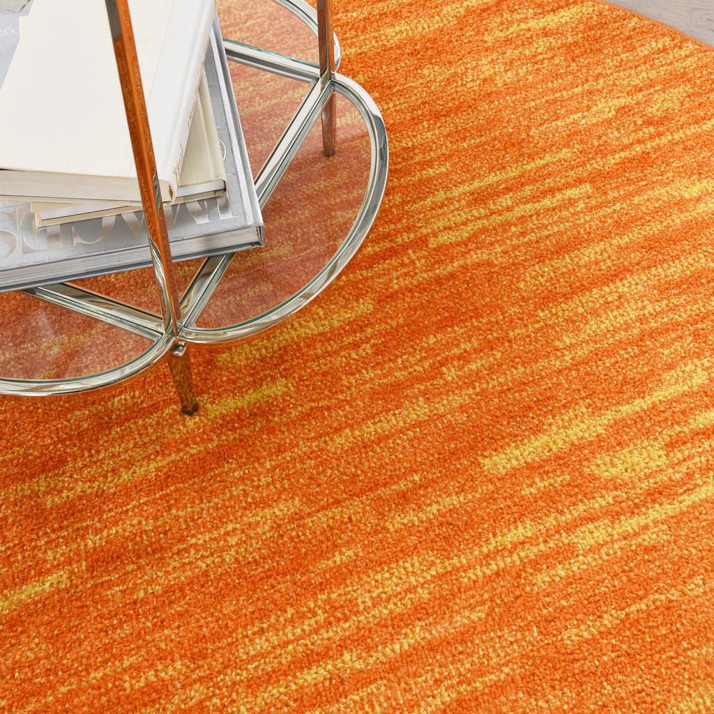 Nourison Home Nourison Essentials NRE01 Sunburst Indoor/Outdoor Round Area Rug - Outdoor Power Loomed Machine Made Low Pile