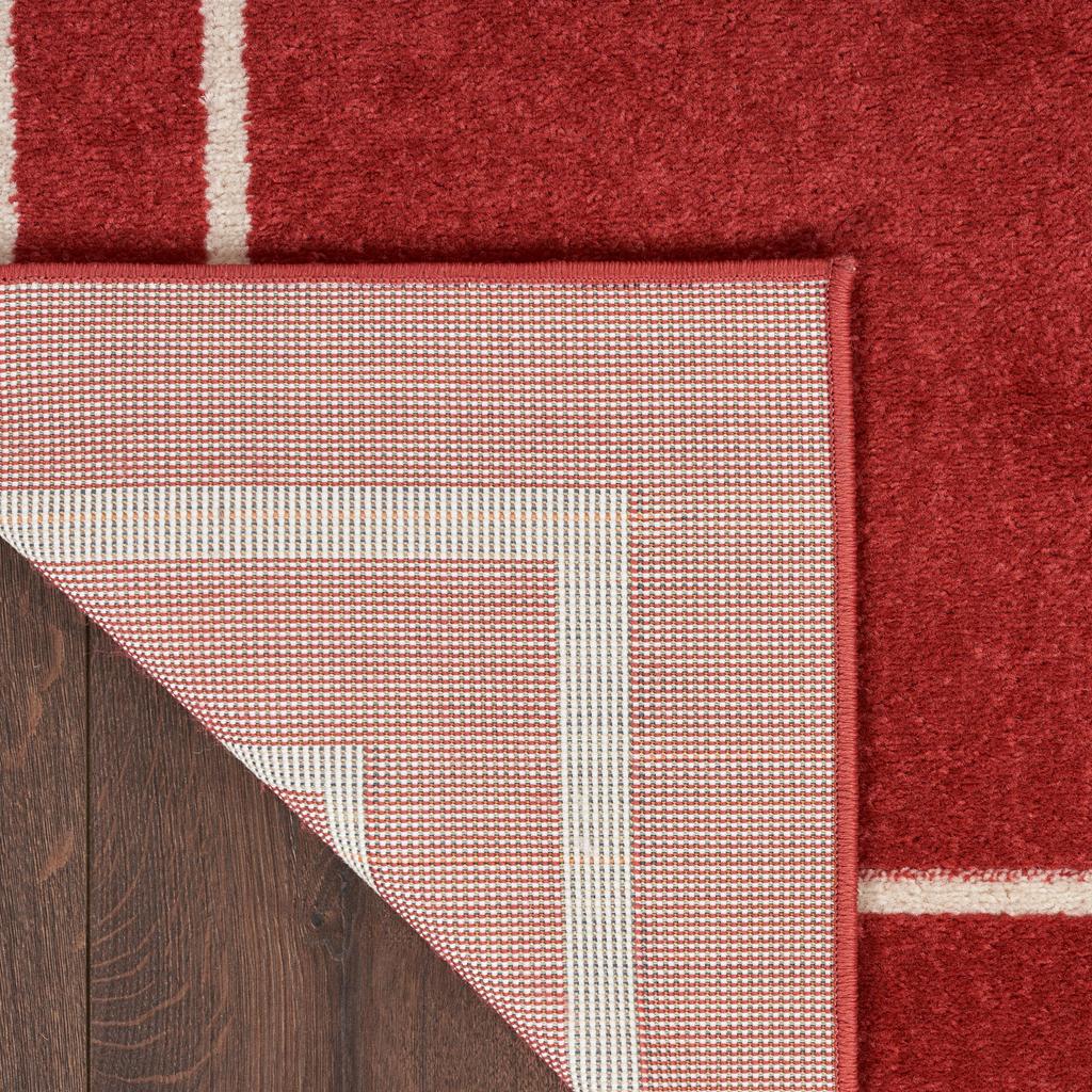 Nourison Home Nourison Essentials NRE02 Brick Ivory Indoor/Outdoor Runner - Contemporary Power Loomed Machine Made Low Pile