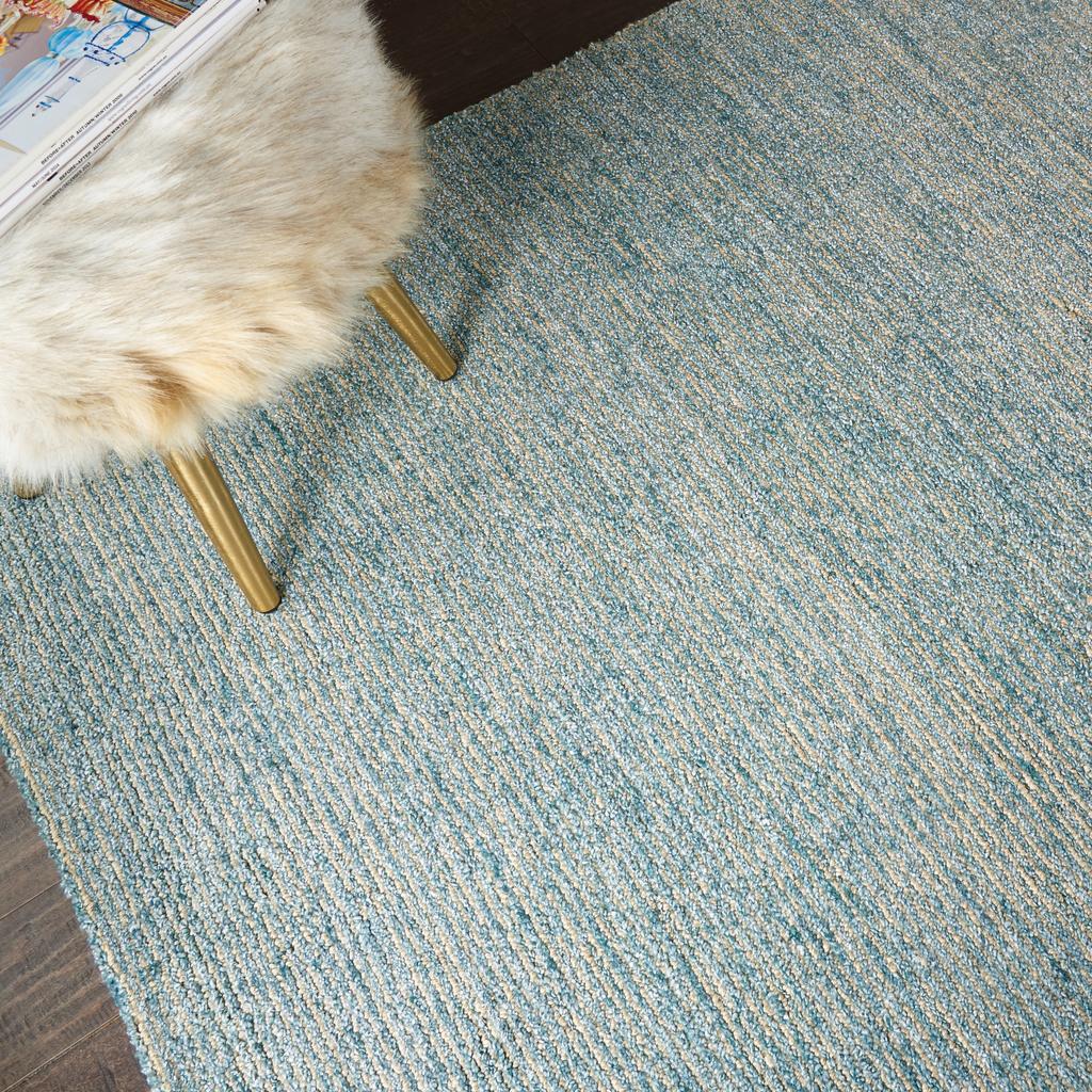 Nourison Home Weston WES01 Light Blue Indoor Rectangle Area Rug - Modern Tufted Handmade Medium Pile