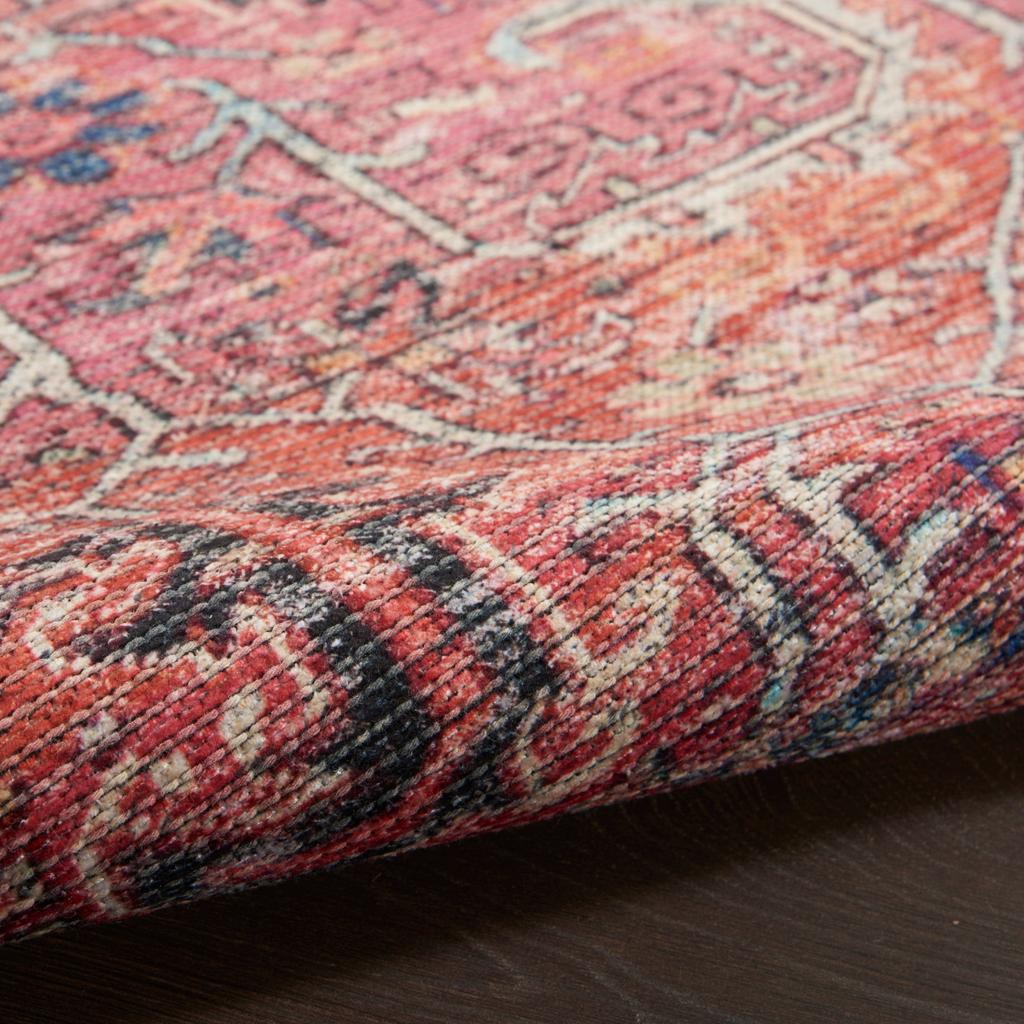 Nourison Home New Concept Washables SR102 Brick Indoor Rectangle Area Rug - Vintage Machine Woven Machine Made Low Pile